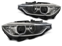 Headlights Angel Eyes LED Black fits BMW F30/F31 10.11 - 05.15 Headlights Angel Eyes LED Black fits BMW F30/F31 10.11 - 05.15