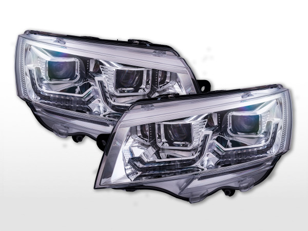 LED/halogen headlight set VW T6 year 20 onwards chrome