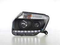 Daylight headlights for Dacia Duster from 2014 on in black Daylight headlights for Dacia Duster from 2014 on in black