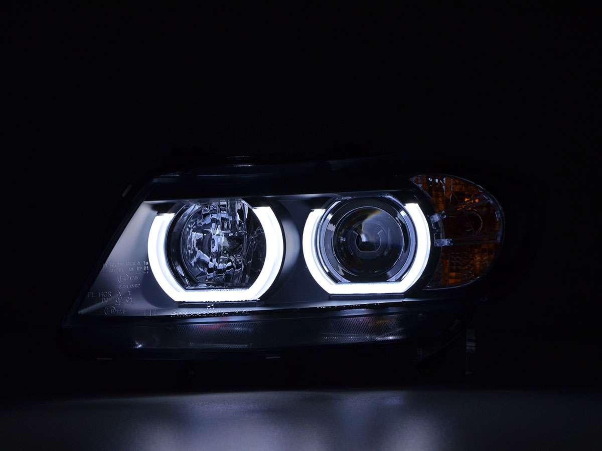 headlights Xenon Daylight LED DRL look BMW serie 3 E90/E91 saloon ...