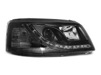 Headlights True Drl Black Fits Vw T5 04.03-08.09 Headlights True Drl Black Fits Vw T5 04.03-08.09
