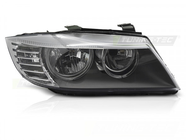 Headlight Black Right Side TYC fits BMW E90 E91 LCI 09-11