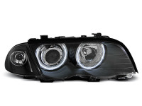 Headlights Angel Eyes CCFL Black fits BMW E46 Headlights Angel Eyes CCFL Black fits BMW E46