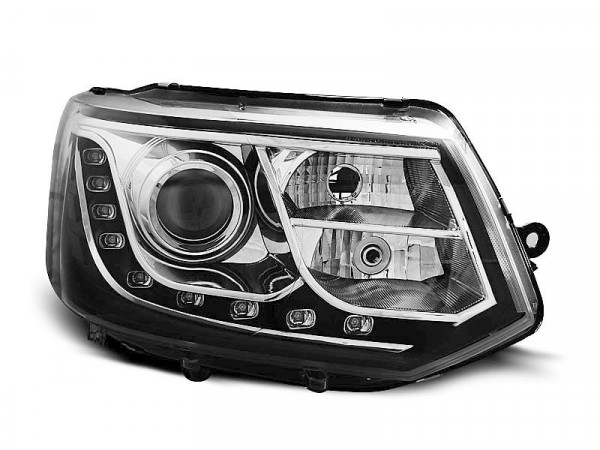 Headlights True Drl Chrome Fits Vw T5 2010-2015