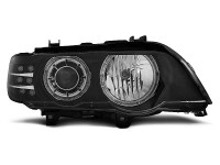 Headlights Angel Eyes Black LED Indicator fits BMW X5 E53 Headlights Angel Eyes Black LED Indicator fits BMW X5 E53