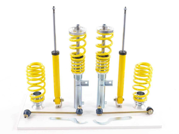 FK hardness adjustable coilover kit Audi A3 Cabriolet year 2008-2013 with 50 mm strut
