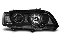 Xenon Headlights Angel Eyes Black fits BMW X5 E53 Xenon Headlights Angel Eyes Black fits BMW X5 E53