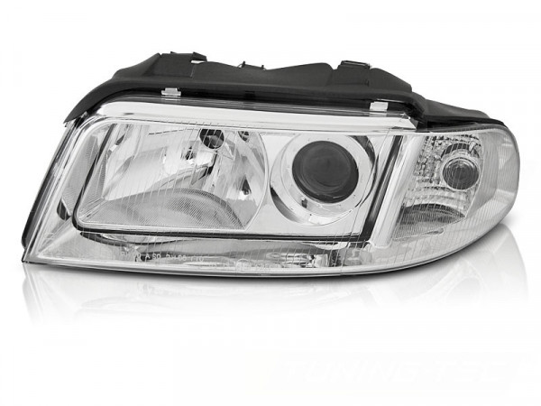 Headlight Chrome Left Side Tyc Fits Audi A4 B5 99-00