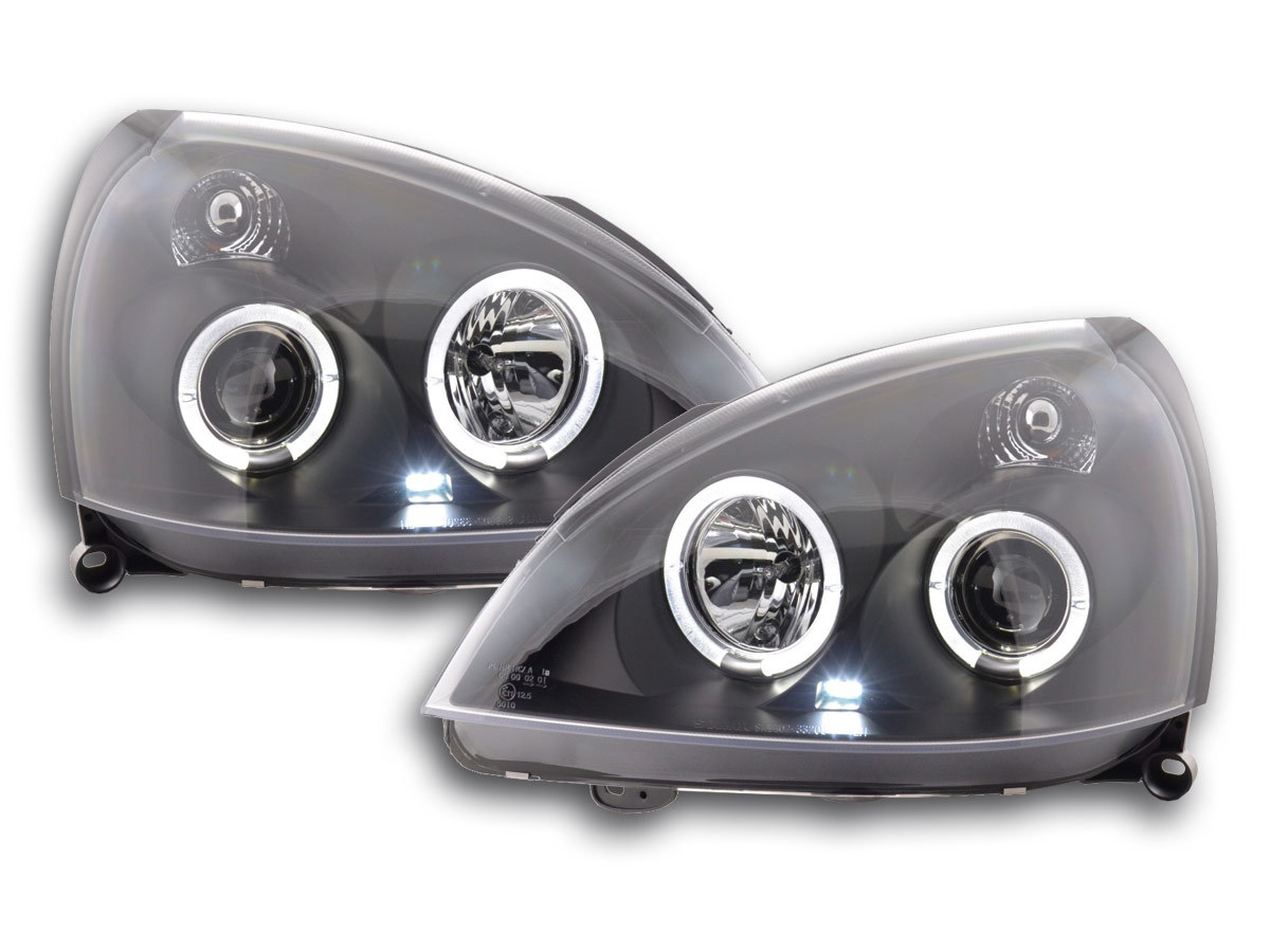 Headlight Renault Clio 2 3/4/5dr Yr. 0104 black Headlights Lights