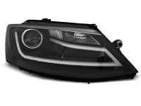 Headlights Tube Light Black Fits Vw Jetta Vi 1.11-18 Headlights Tube Light Black Fits Vw Jetta Vi 1.11-18