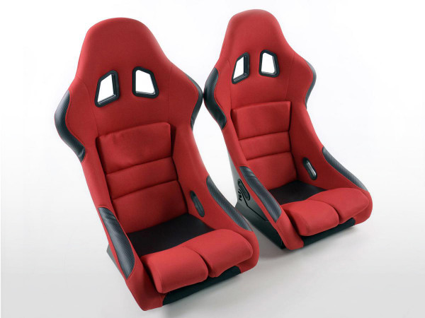 FK sport seats car full bucket seats Set Edition 2 fabric red
