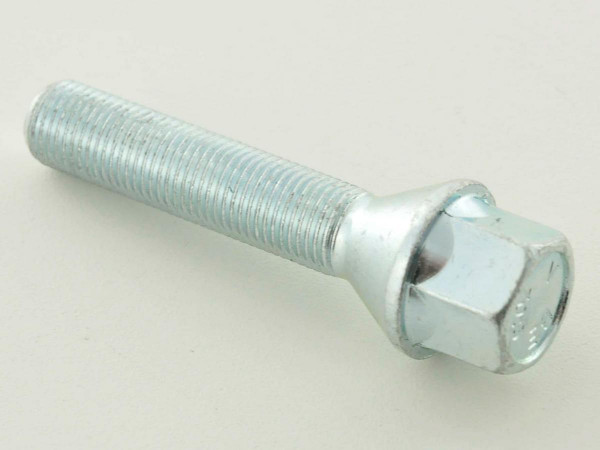 Wheel bolt, M12 x 1,25 39mm domed silver
